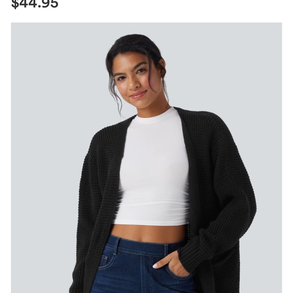 HALARA Black Knit Cardigan